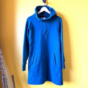 American Giant Teal Hooded Sweatshirt Dress with pockets size small